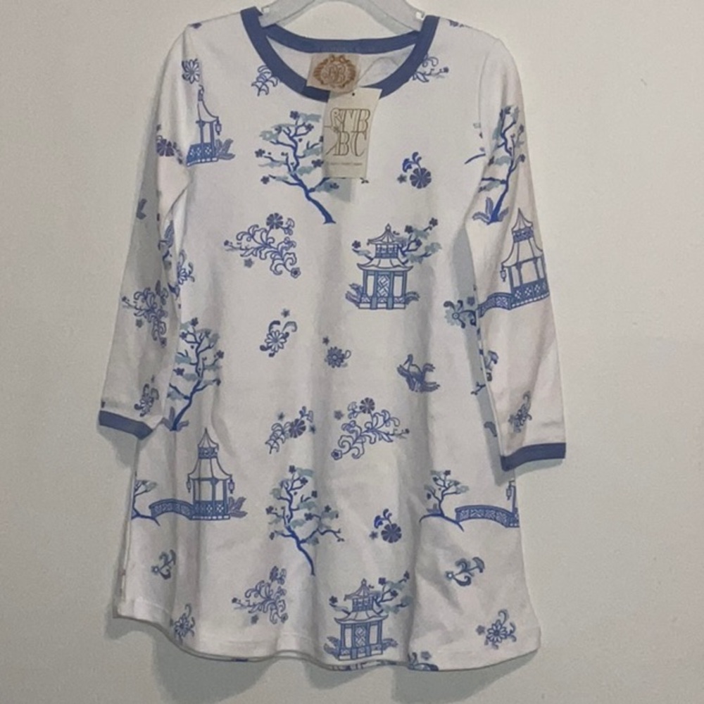 The Beaufort Bonnet Co.Girls Blue Pagoda Print Polly Play Dress 4T NWT - Picture 2 of 6